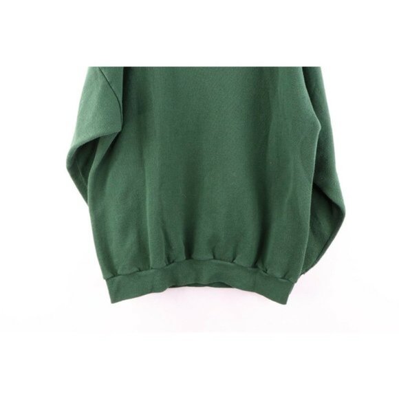 Vintage 90s Peanuts Womens XL Faded Snoopy Merry Christmas Sweatshirt Green USA - Picture 9 of 9